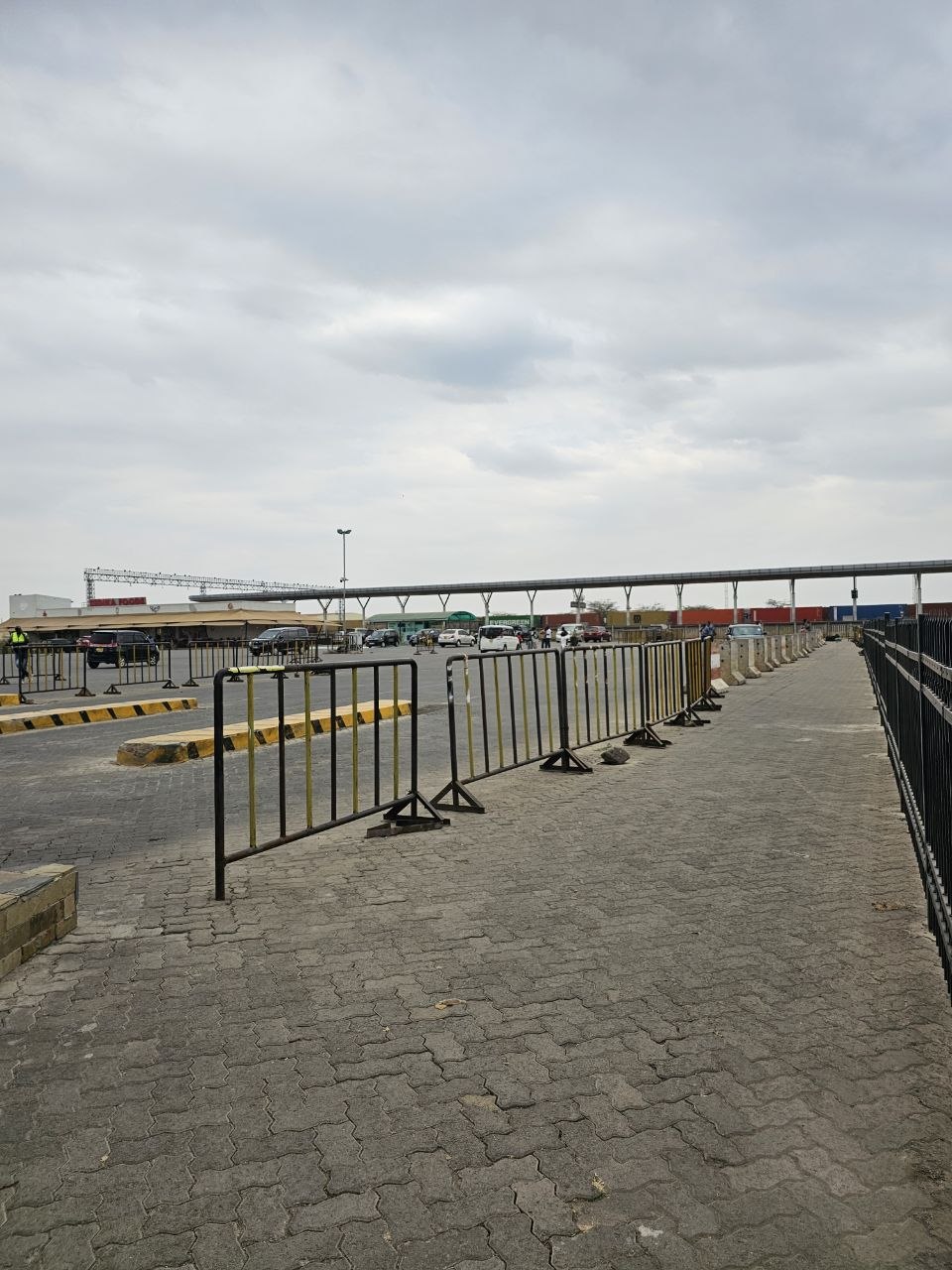 Station access road and rail platform area